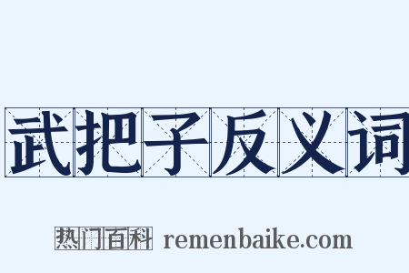 武把子反义词是什么意思的图片